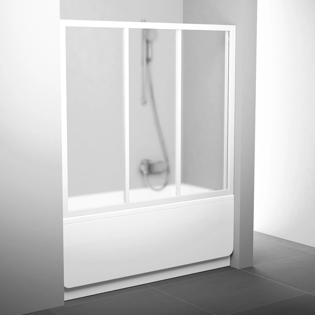 Bīdāmās vannas istabas durvis Ravak, AVDP3-170, balts+stikls Grape