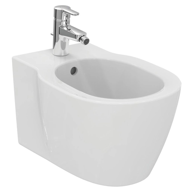 Bidet is Ideal Standard Connect opgehangen, met verborgen bevestigingen