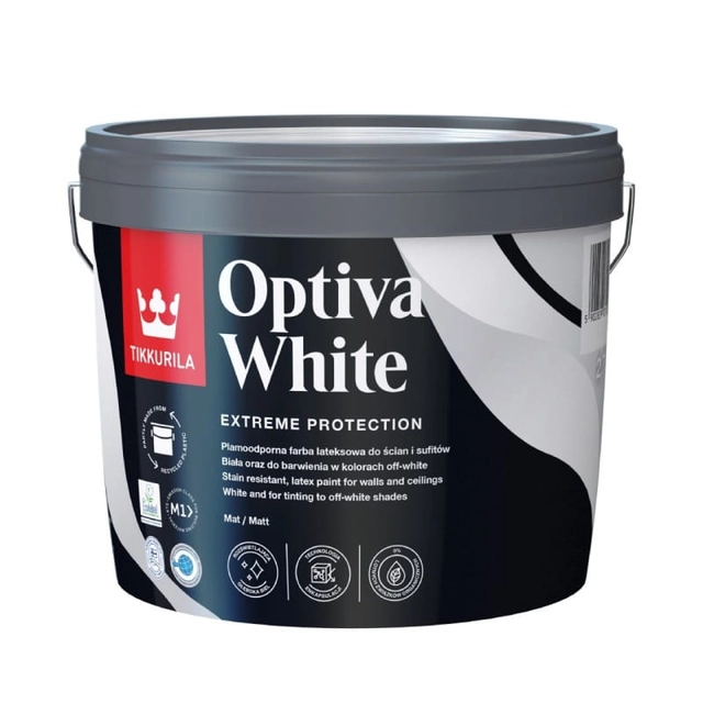 Biela latexová farba Tikkurila Optiva 2,7L