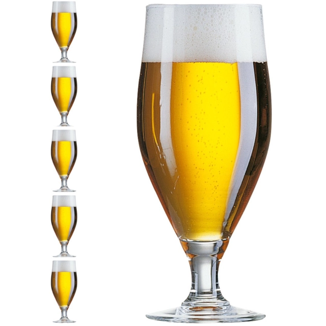 Bierwasserglas auf Stiel Arcoroc POKAL CERVOISE 500 ml Set 6 Stück - Hendi 7131