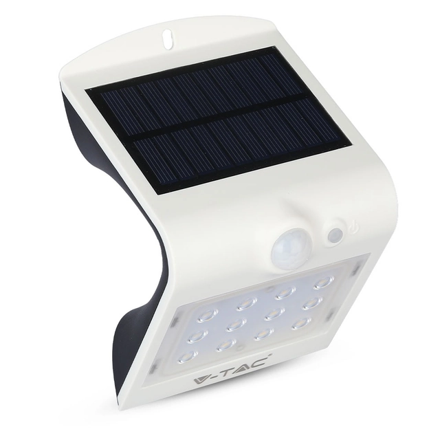 Bijela solarna zidna svjetla - IP65 - 1.5W - 220 lumena - 4000K