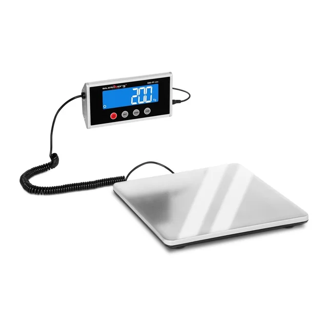 Bilancia postale a piattaforma per pacchi 275x275mm alimentazione + batterie 200kg / 100g