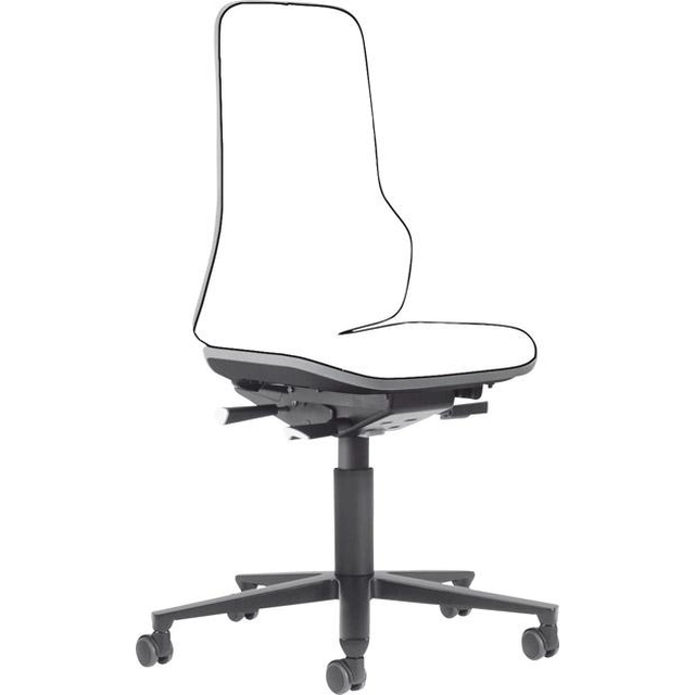 Bimos work chair grey, without upholstery, seat height 450-620 mm with castors