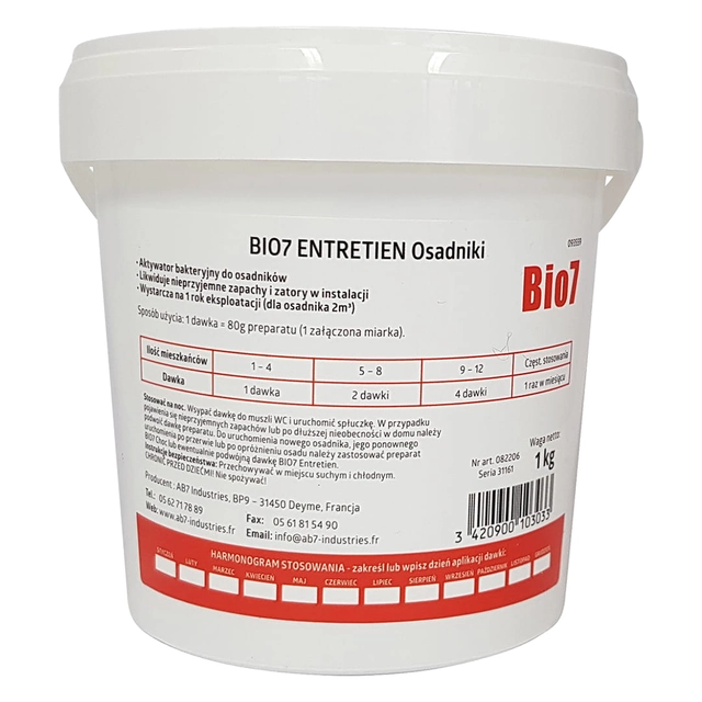 Bio 7 Entretien 1 kg of Sedimentation Tank for Sewage Treatment Plant 31659