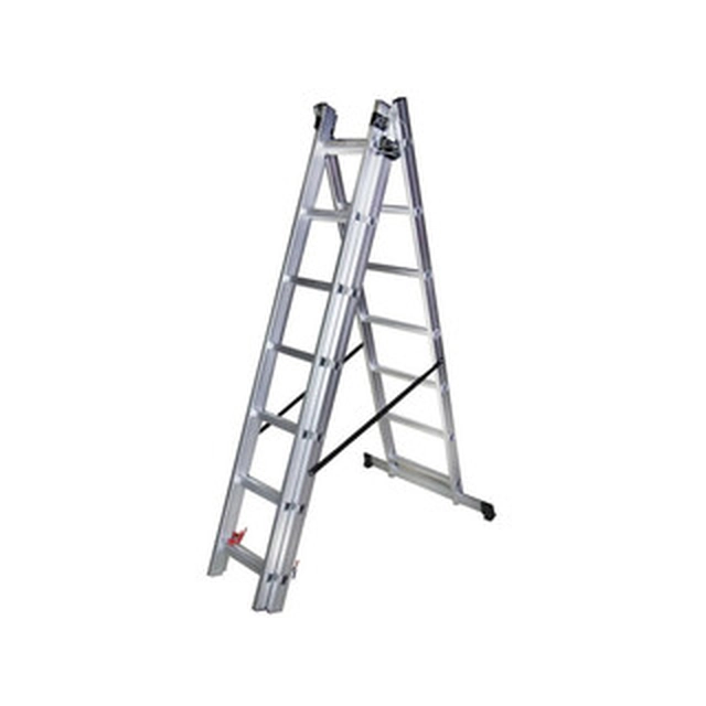 Bisonte driedelige multifunctionele ladder 3 x 7 graden | 4,24 m | Aluminium