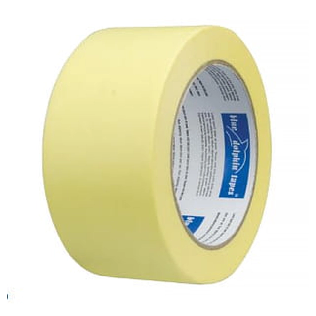 Blå Dolphin gul pappersmaskeringstejp 19 mm x 50 m