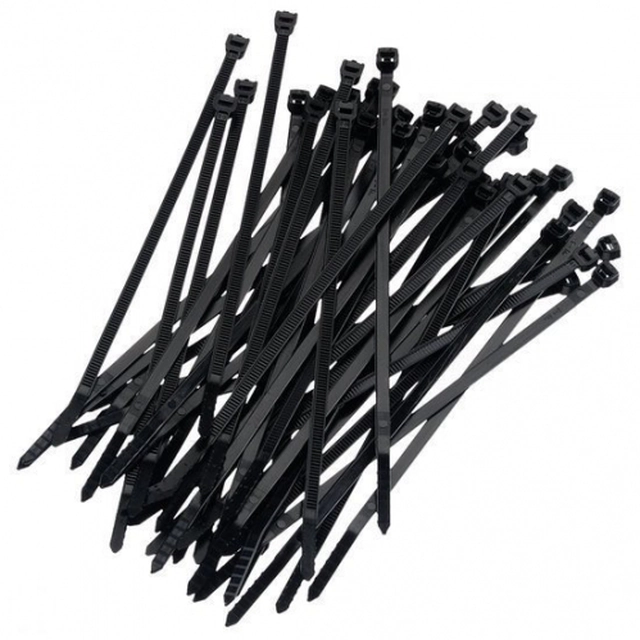 Black cable tie, UV resistant, cable tie 2,5x100mm, package 100 pcs.