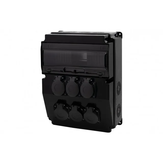 Black CAJA 12M SCENIC switchgear - 6x230V F3.2691 sockets