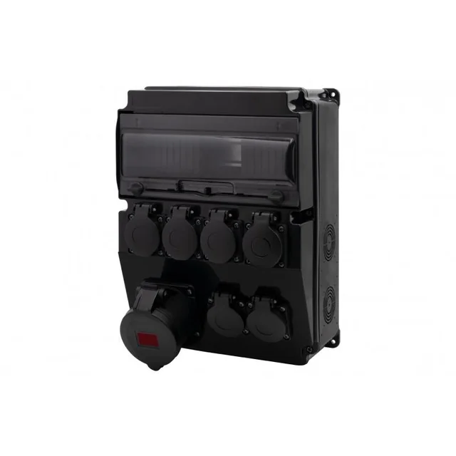 Black CAJA 12M SCENIC switchgear - straight sockets 32A/5P, 6x230V F3.2690