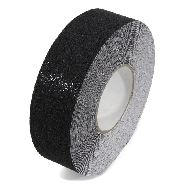 Black corundum waterproof anti-slip tape FLOMA Marine - length 18.3 m, width 5 cm and thickness 0.99 mm