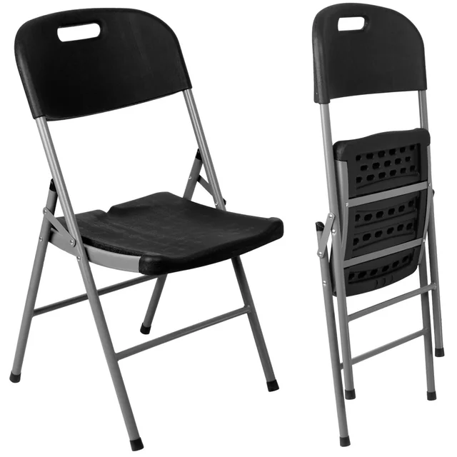 BLACK folding garden catering chair