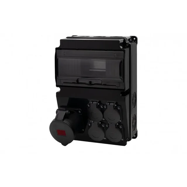 Black LAGO 10M SCENIC switchboard - straight sockets 16A/5P, 4x230V F3.2667