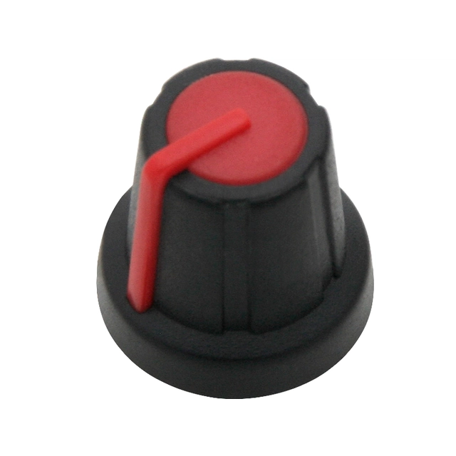 Black potentiometer knob N-2 1 piece
