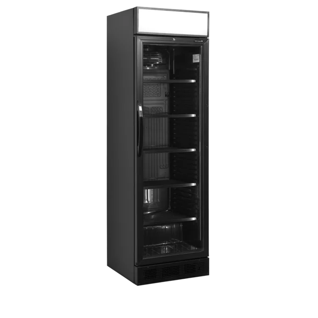 Black refrigerator, cooling cabinet for bottles 358L CEV425CP BLACK