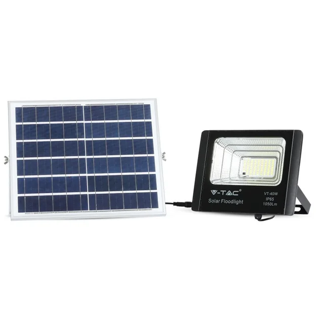 Black Solar Floodlights - 16W - IP65 - 1050 Lumens - 4000K