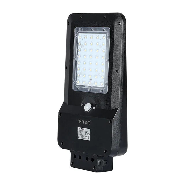 Black Solar Streetlights - IP65 - 15W - 1600 Lumens - 6000K