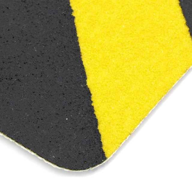Black-yellow corundum anti-slip anti-slip tape (belt) FLOMA Super Hazard - length 15 cm, width 61 cm and thickness 1 mm