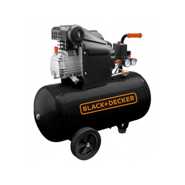 Black+Decker BD205/50 electric piston compressor Intake air: 205 l/min | 50 l | 8 bar | Oil lubricated | 230 V