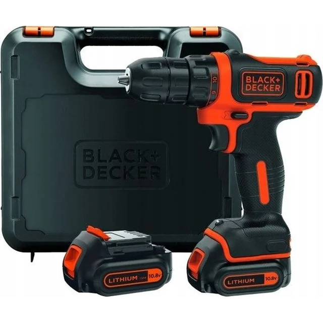 Black&Decker Bohrschrauber BDCDD12KB 10.8 V 2 x Akku 1.5 Ah