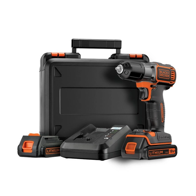 Black&Decker borr/skruvdragare ASD18KB 18 V 2 x batteri 1.5 Ah