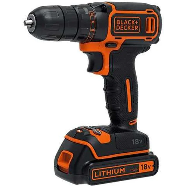 Black&Decker drill/driver 18 V 2 x battery 1.5 Ah