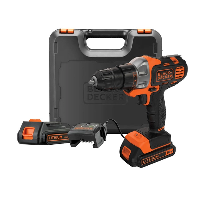 Black&Decker Multievo bore-/skruemaskine MT218KB 18 V 2 x batteri 1.5 Ah