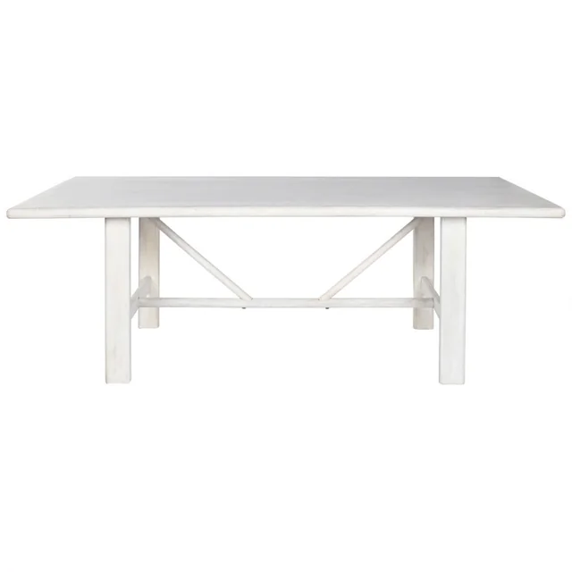 Blagovaonski stolovi Home ESPRIT White Mango Wood 213,4 x 96,5 x 76,2 cm