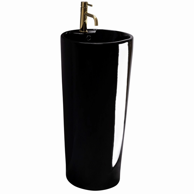 BLANKA Lavabo freestanding in ceramica nero