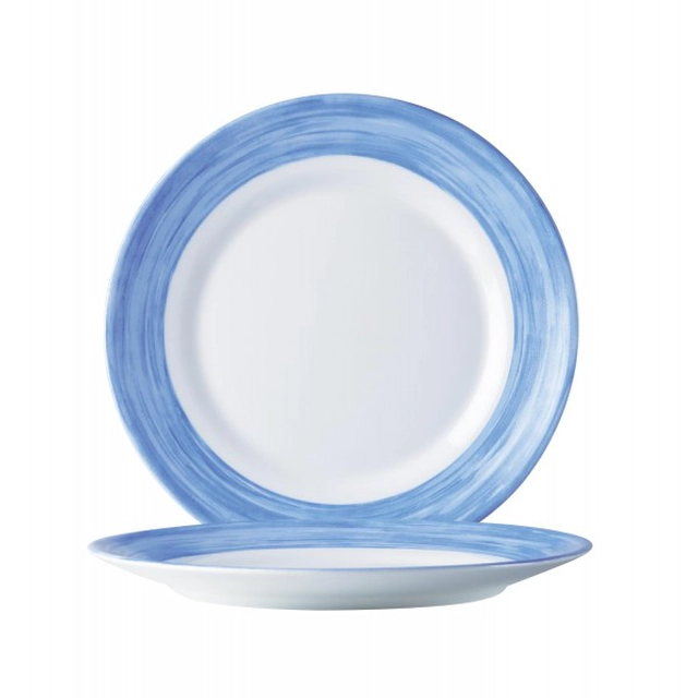 Blauw bord gemaakt van gehard glas 23,5 cm 48926