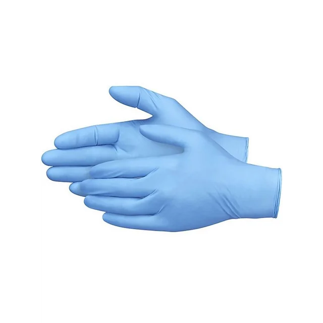 Blauwe nitril handschoenen maatL opak.100 st.
