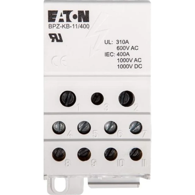 Bloc de bandă Eaton Distribution 1-biegunowy 400A BPZ-KB-11/400 102713