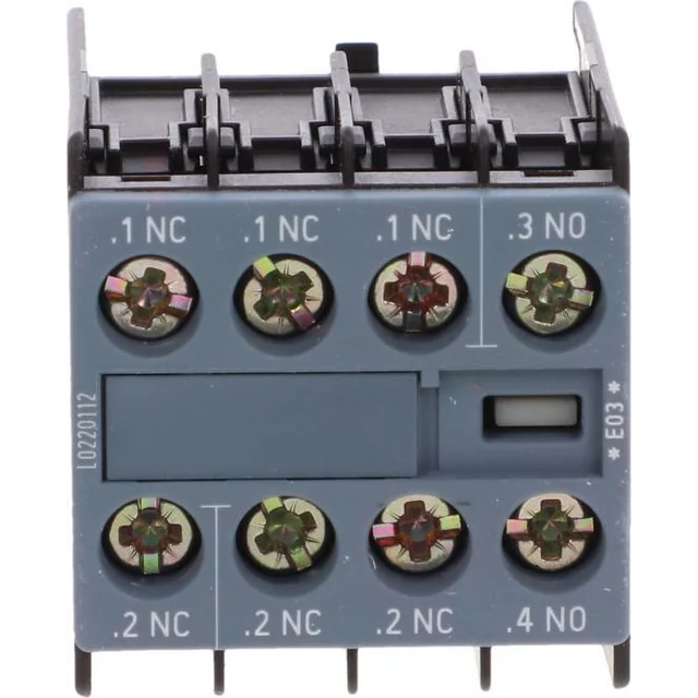 Bloc de contacts auxiliaires Siemens 1Z+3R monté en façade pour stycz.3RT2.1, 3RT2.2 et 3RH21 dans les taillesS00 je S0 3RH2911-1HA13