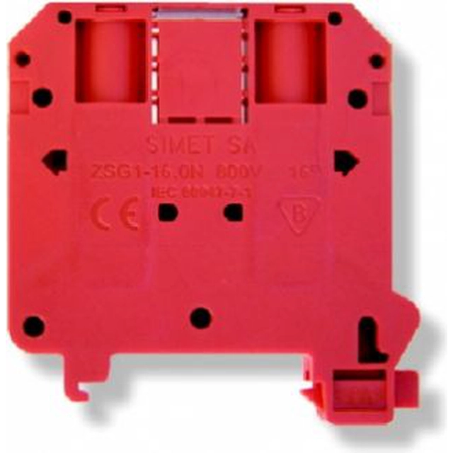 Bloc terminal Simet 2-przewodowa 16mm2 roșu ZSG1-16.0Nc (11621311)
