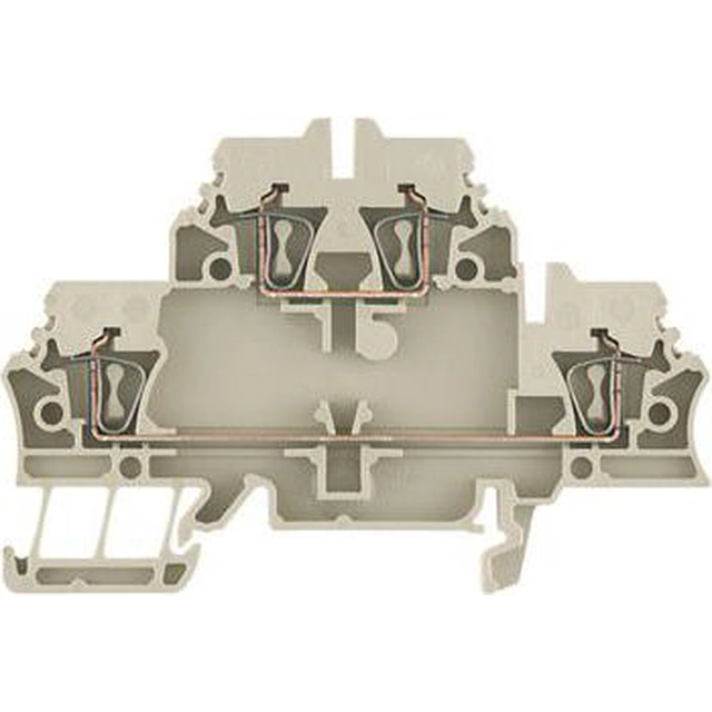 Bloc terminal Weidmuller 2-piętrowa 4-przewodowa arc 2,5mm2 bej (1674300000)