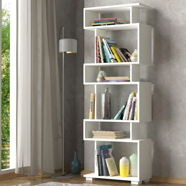 BLOK shelf with shelves, 165 x 60 x 19,5 cm, white