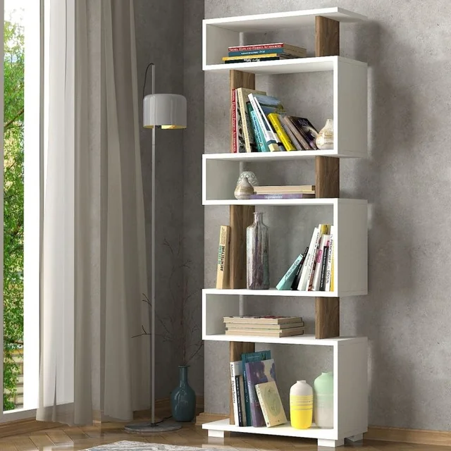 BLOK shelf with shelves, 165 x 60 x 19,5 cm, white