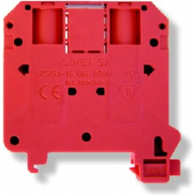 Bloque de terminales Simet 2-przewodowa 16mm2 rojo ZSG1-16.0Nc (11621311)