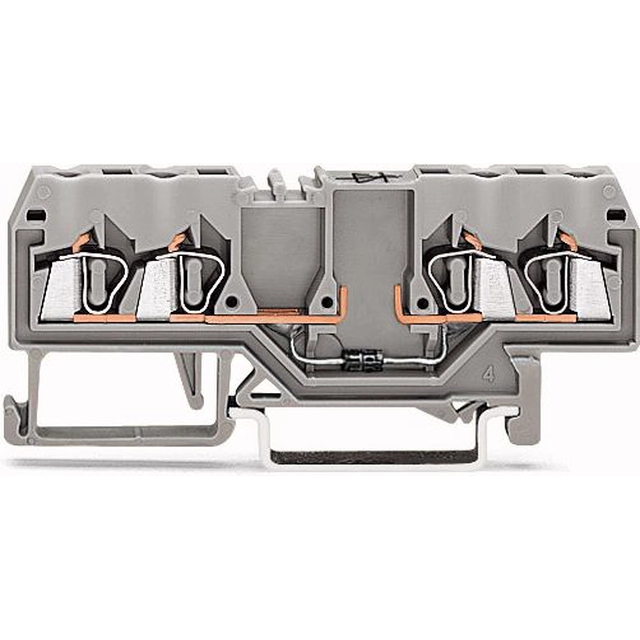Bloque de terminales Wago Rail 4-przewodowa con diodo 1N4007 2,5mm2 gris (280-815/281-410)
