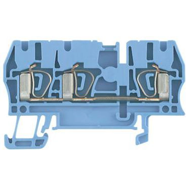 Bloque de terminales Weidmuller 3-przewodowa 2,5mm2 azul (1608550000)