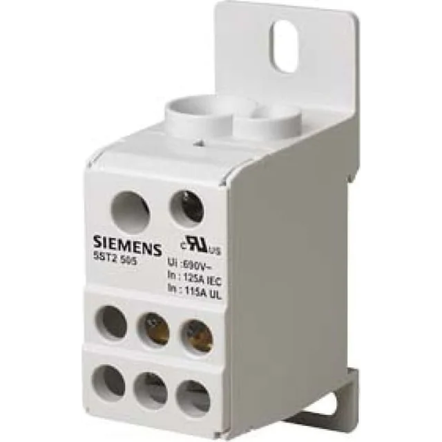 Bloque Siemens rozdzielczy 125A 1P 690V 1x10-35mm2 1x6-16mm2 6x2,5-16mm2 DIN 5ST2505