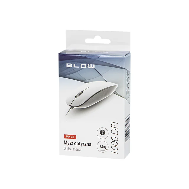 BLOW MP-30 Ratón óptico USB, blanco