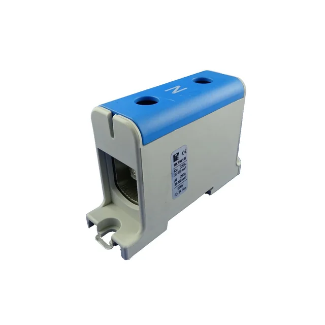 Blue connection terminal clamp Cu-Al 150mm² mounting on DIN rail 35mm 290A (Al) 320A ( Cu)