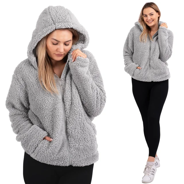 Bluza Damska Sherpa z kapturem L.Grey L