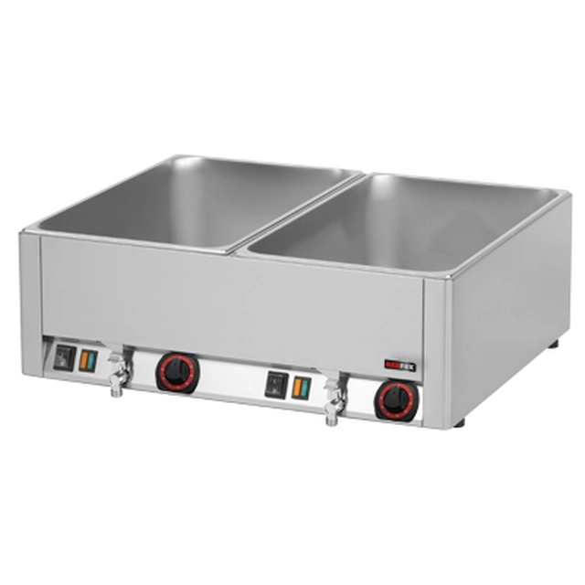 BMV - 2115 ﻿Bain marie GN 1/1 - 150 διπλό με βρύση