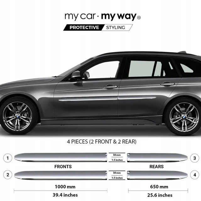 BMW 3 F31 Touring combi CHROME Streifen Schutztüren