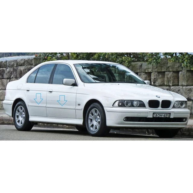 BMW E39 525 530 540 1995-04 - Sidodörrlister i krom, kromskydd