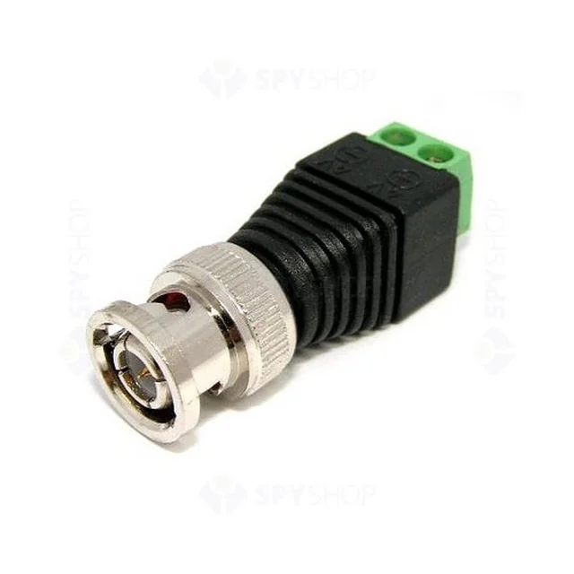 BNC connector screw connection for surveillance cameras