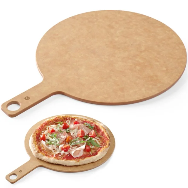 Board for serving pizza snacks with handle diameter. 406 mm