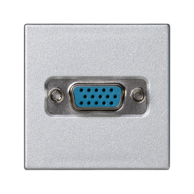 Board K45 VGA connectors (D-Sub 15) 45x45mm + insert; screw clamps; aluminum