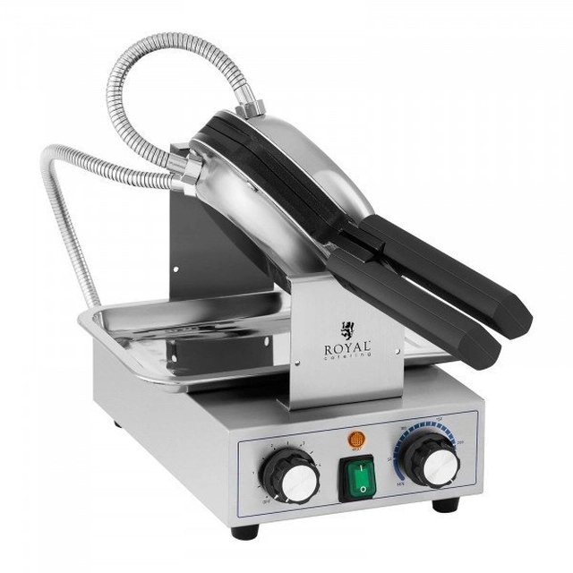 Boblevaffelmaskine - 1400 W - 50-250°C - timer: 0-15 min ROYAL CATERING 10011980 RCPMW-1400K